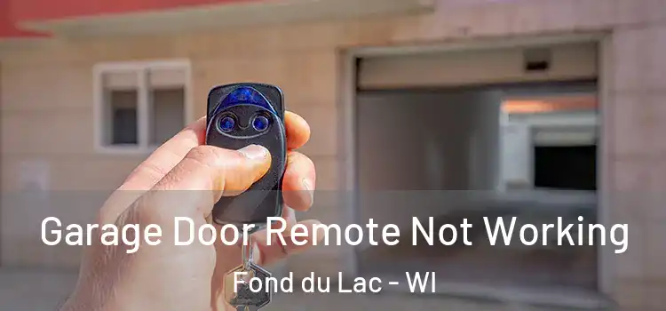  Garage Door Remote Not Working Fond du Lac - WI